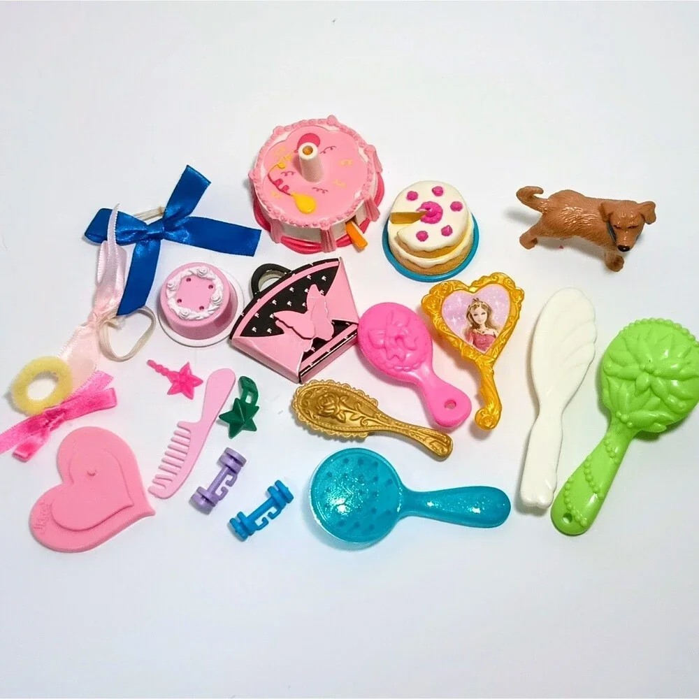 Bundle Of Barbie LOL  Similar Size Doll Accessories Food Hair Random Toy Lot